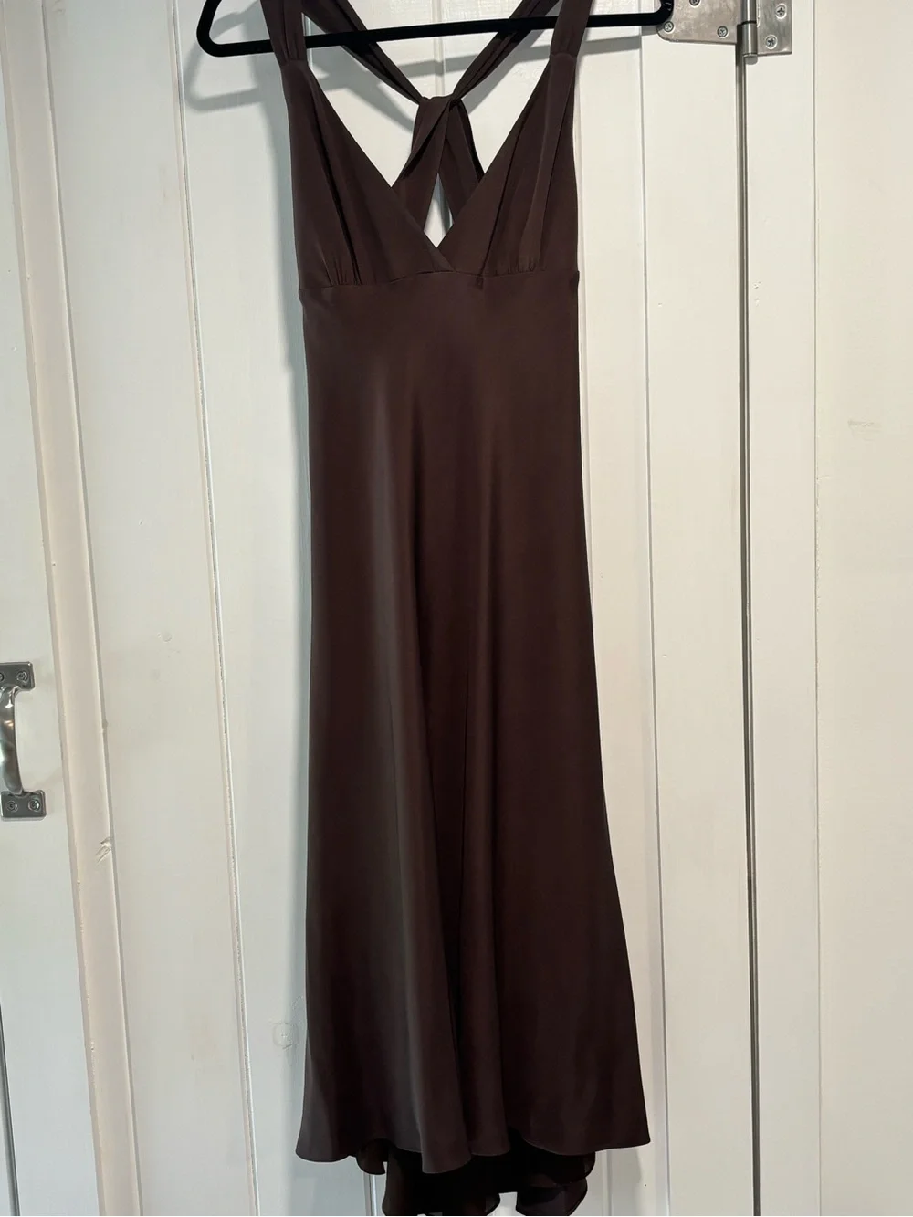Rare! Vintage J.Crew Chocolate Brown Silk Dress